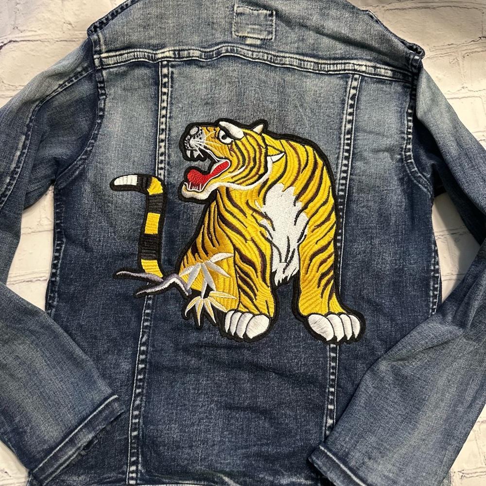 Rockstar Original KIDS Denim Jacket TIGER Size 12t